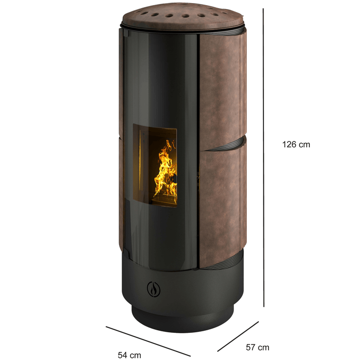 Isen 17,5 kw – 5 Stelle | Idrostufa a Pellet in Maiolica| Colore Bianco
