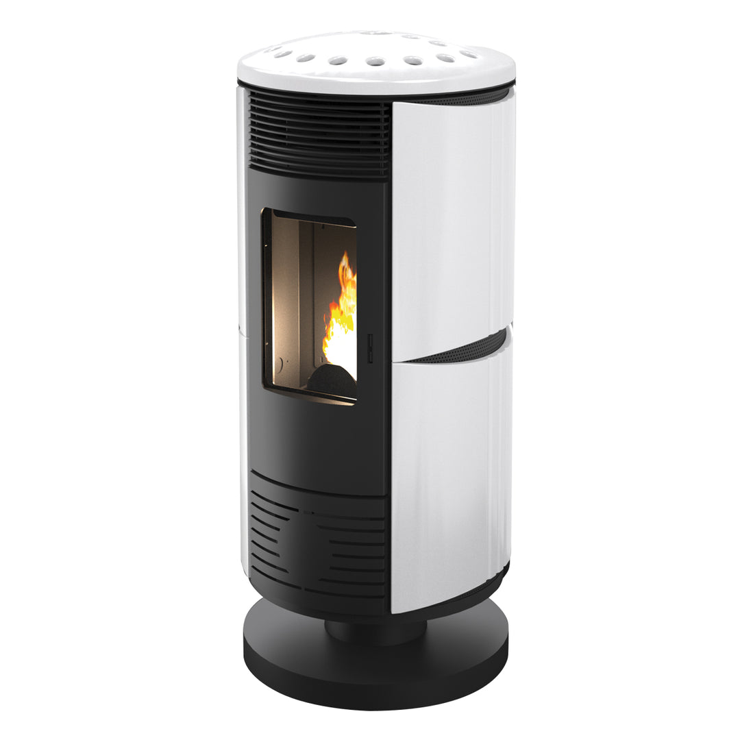 Sana 11,6 kw – Classe A+ | Stufa a Pellet in Maiolica | Colore Bianco