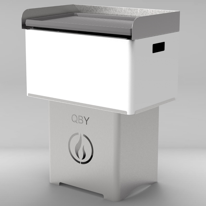 qby barbecue a pellet bianco